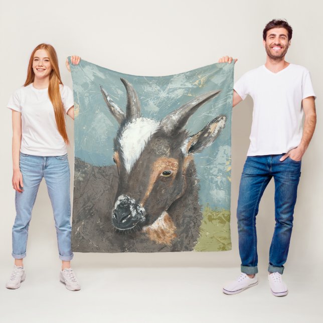 Farm Life-Grey Goat Fleece Blanket (In Situ)