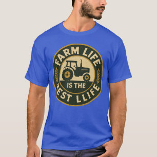 Farm Life is the Best Life Vintage Tractor Badge T-Shirt