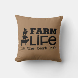 Farm Life Is The Best Life with Farm Animals Cushion