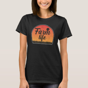Farm Life Rancher Barnyard Harvest Farming Barn Ca T-Shirt