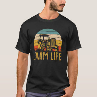 Farm Life Rancher Barnyard Harvest Farming Barn Ca T-Shirt