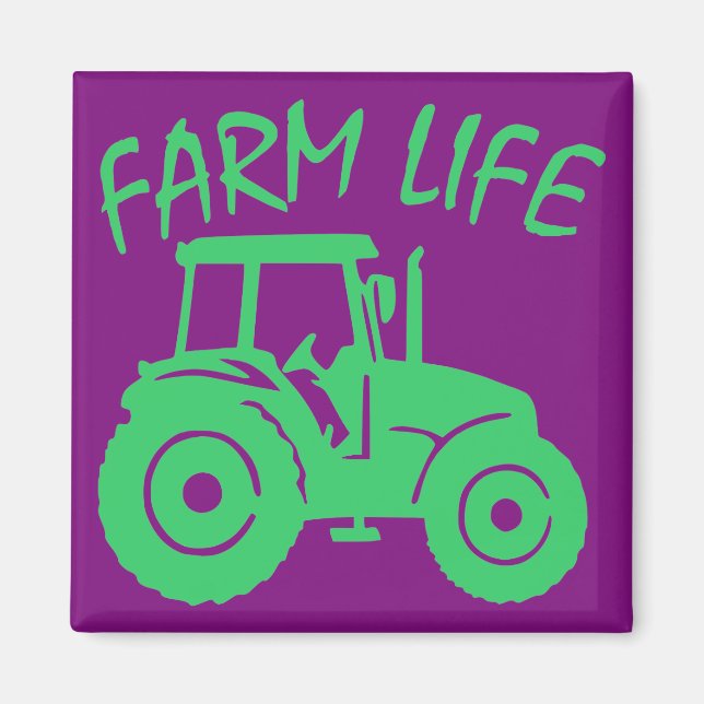 Farm Life Tractor  #USAPatriotGraphics  © Magnet (Front)