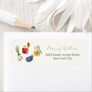 Farm Little Chef Veggie Baby Shower Return Address
