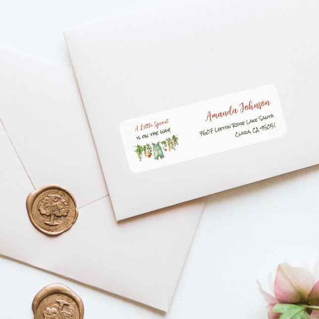 Farm Little Sprout Clothesline Baby Shower Address (Creator Uploaded)