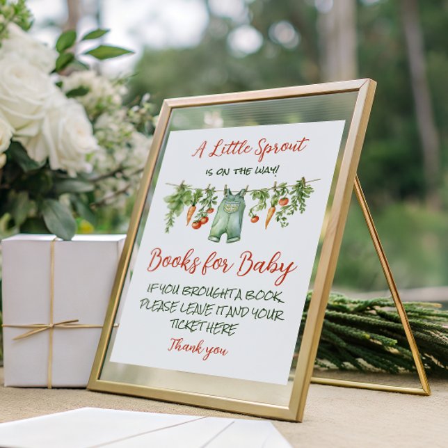 Farm Little Sprout Clothesline Baby Shower Books Poster (Creator Uploaded)