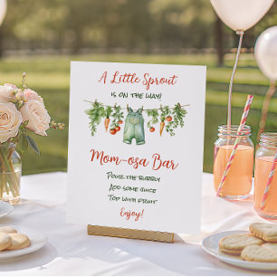 Farm Little Sprout Clothesline Baby Shower Mimosa Poster