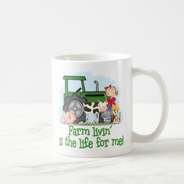 Farm Livin' (Girl) Coffee Mug (Right)