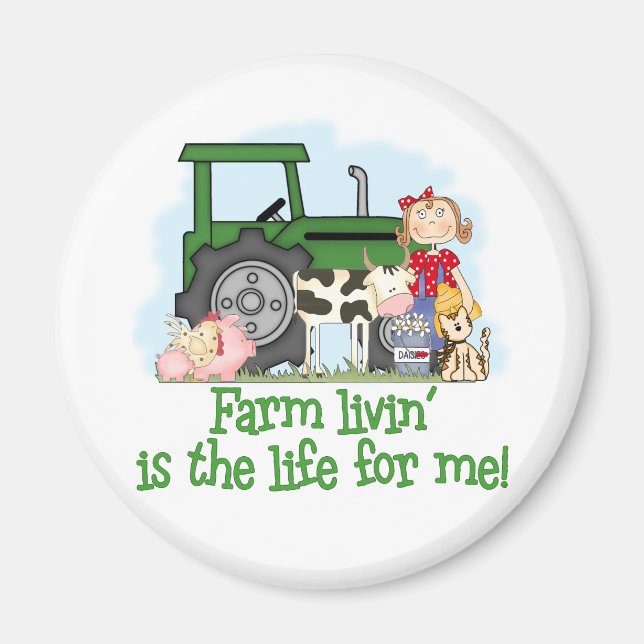 Farm Livin' (Girl) Magnet (Front)