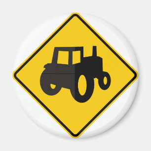 Farm Machinery Traffic Highway Sign Magnet