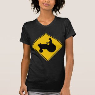 Farm Machinery Traffic Highway Sign T-Shirt