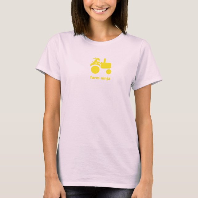 Farm Ninja - Tractor - yellow T-Shirt (Front)