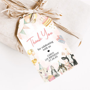Farm Party Animals Birthday Party Favour Tags