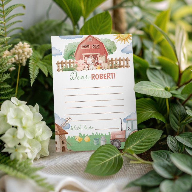 Farm Party Birthday Time Capsule Card (Creator Uploaded)