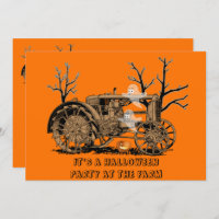 FARM PARTY Farm Tractor Ghosts JACK O LANTERN