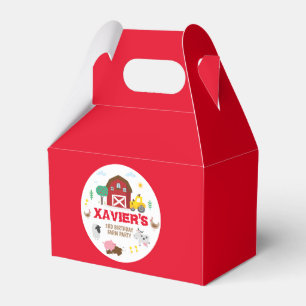 Farm party favor box, petting zoo favour box
