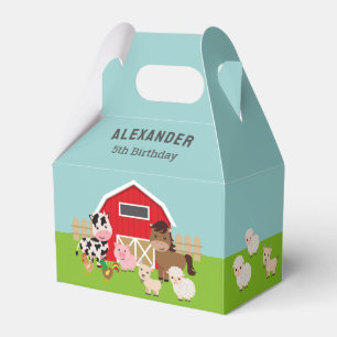 FARM PARTY INVITATION FAVOUR BOX