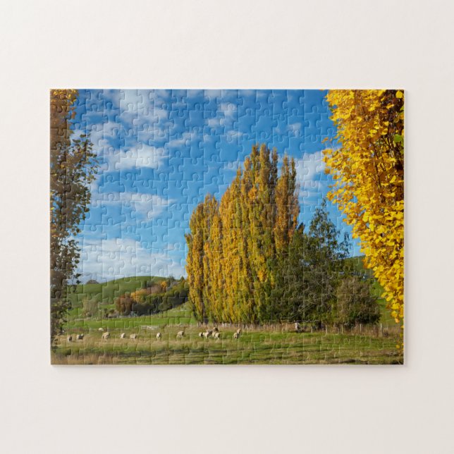 Farm Pasture with Sheep Jigsaw Puzzle (Horizontal)