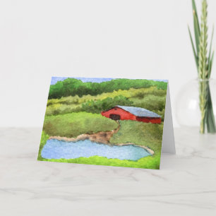 "Farm Pond #1" Country Roads Greeting Card