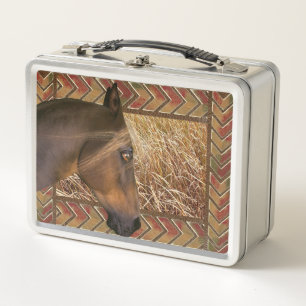 Farm Pony Framed Grasslands Metal Lunch Box