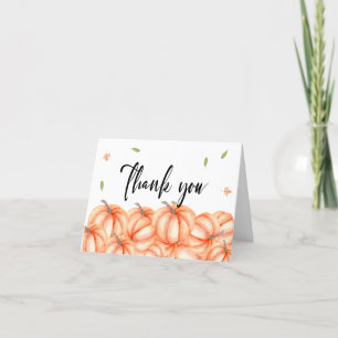Farm Pumpkin Halloween Fall Baby Shower Thank You Card