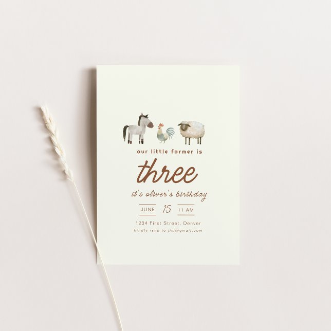 Farm Ranch Animals Birthday Party Invite (Creator Uploaded)