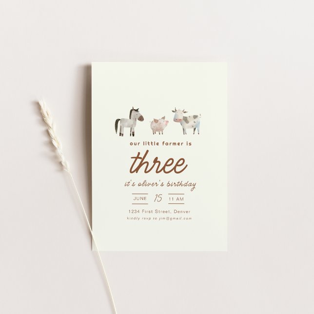 Farm Ranch Animals Birthday Party Invite (Creator Uploaded)