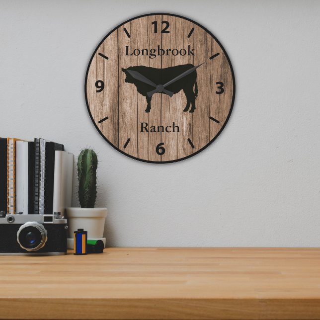 Farm Ranch or Stable Name 11 Custom Barnwood Style Large Clock (Creator Uploaded)