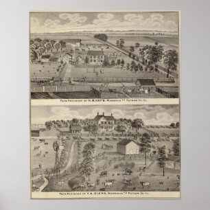 Farm residences of HB Kay and YA Glenn Poster