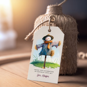 Farm Scarecrow Birthday Party Favour Gift Tags