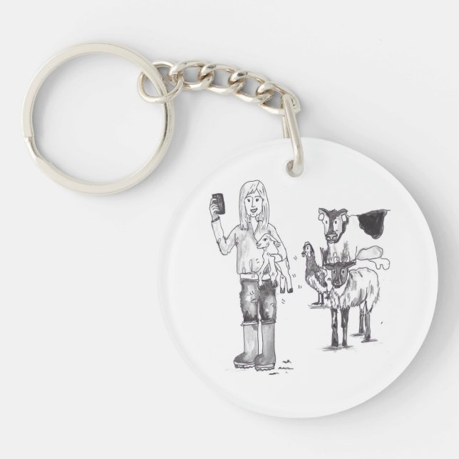 Farm Selfie Keyring (Front)