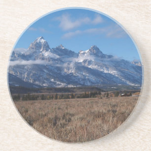 Farm Series---Teton Mountains in Wyoming Coaster