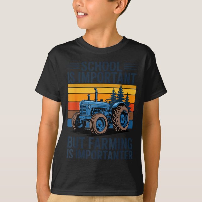 Farm Shirt But Farming Is Imrtanter Farmer Tractor (Front)