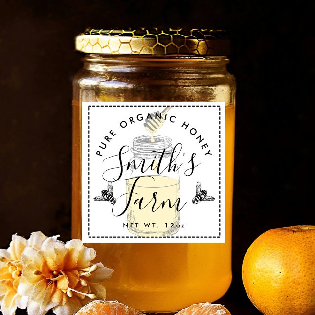 Farm Shop Honey Jar Label – Custom Small Business  (Creator Uploaded)
