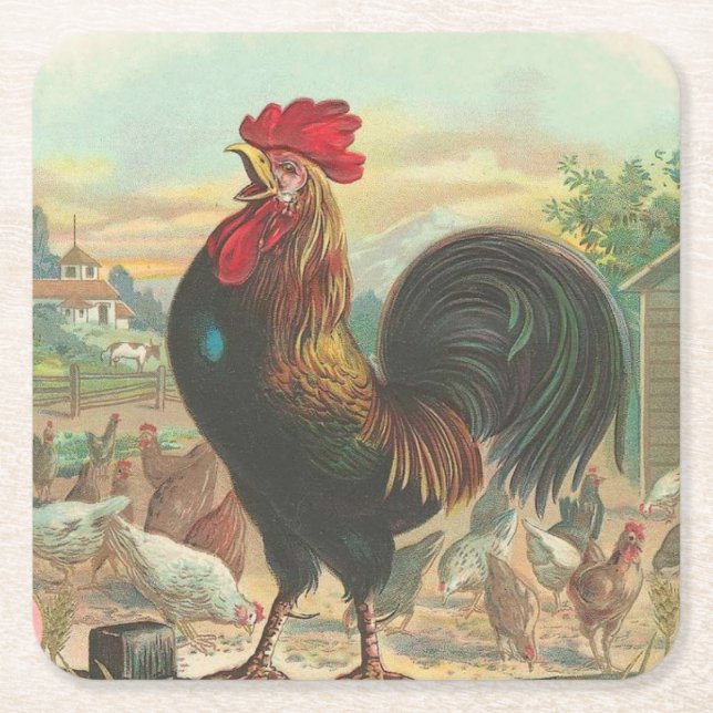 Farm Square Paper Coaster (Front)