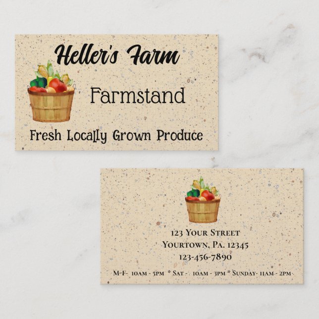 Farm Stand Business Card (Front/Back)
