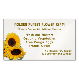 Farm Stand Sunflowers Business Cards