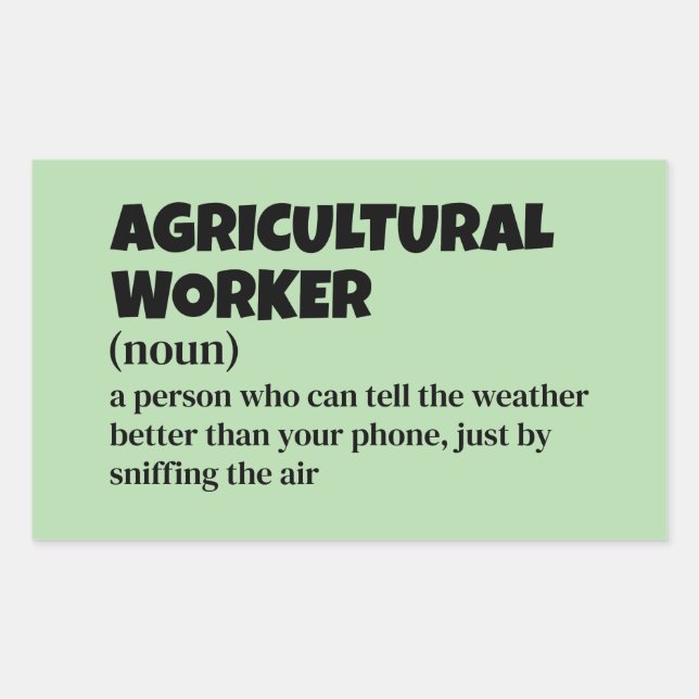 Farm Strong - Agricultural Worker Definition Rectangular Sticker (Front)