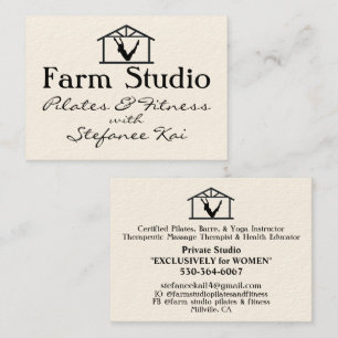 Farm Studio Pilates & Fitness Yoga Business Card