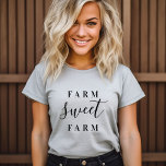Farm Sweet Farm Tee<br><div class="desc">Stylish simple typography "Farm Sweet Farm" t-shirt for babies,  kids and adults. Click the Customise It button to add your own text and select from all of our clothing styles to create your own unique one of a kind design!</div>