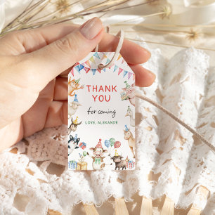 Farm Thank You Favor Barnyard Zoo Party Animal Gift Tags