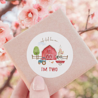 Farm Theme Classic Round Sticker