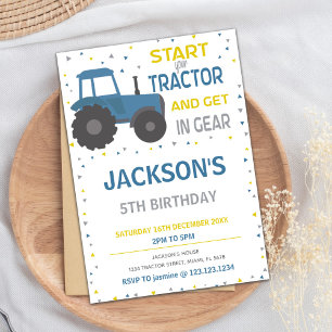 Farm Theme Party Card for Boys or Girls