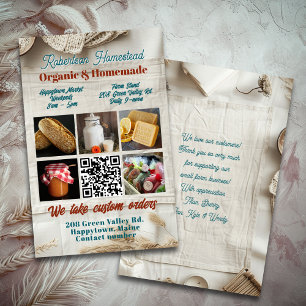 Farm Themed Photo QR code Small Business Flyer