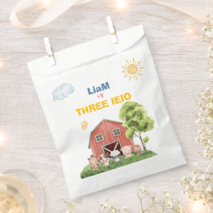 Farm Three I-E-I-O 3rd Birthday Favour Bags