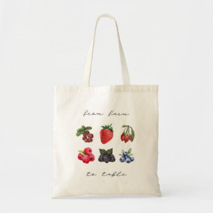 Farm To Table All Berry Fruit Farmer's Market Tote Bag
