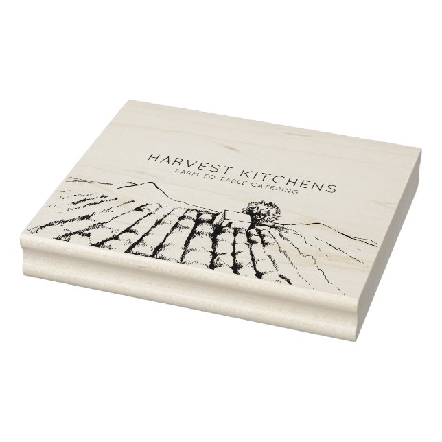 Farm To Table Catering Business Wood Art Stamp (Stamp)