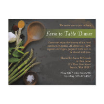 Farm to Table Dinner Invitation