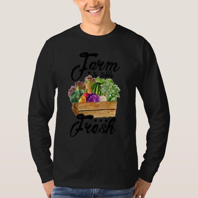 Farm To Table Eat Local Farming Agriculteur Tracto T-Shirt (Front)