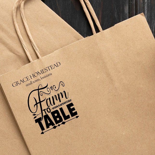 Farm To Table Farmers Market Stand Add Name Rubber Stamp (Creator Uploaded)