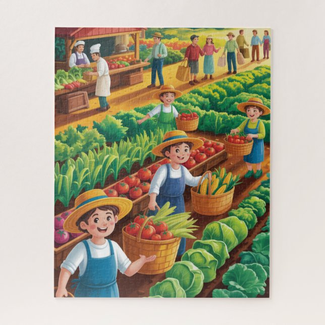Farm-to-table harvest Puzzle (Vertical)